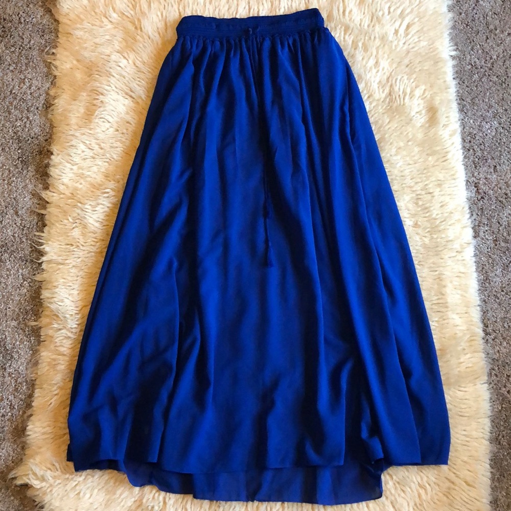 Long royal blue skirt